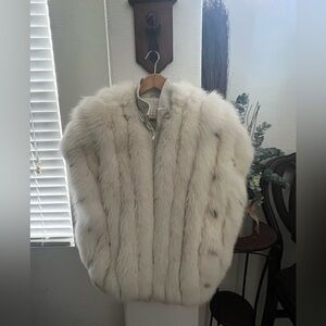 Elegant White Fur Women's Coat